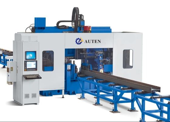 CNC Beam Drilling Machine BT40 Spindles 40mm Hole Diameter For Steel Structure Applications