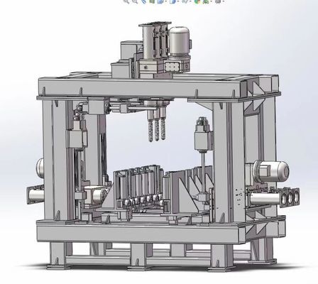 Multi máquina de perfuração do feixe do CNC H do eixo para a construção de aço com eficiência alta da produção de nove cabeças da broca