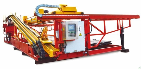 Máquina automática de elevação de oleodutos, de empilhamento e descarga para manutenção de poços de petróleo