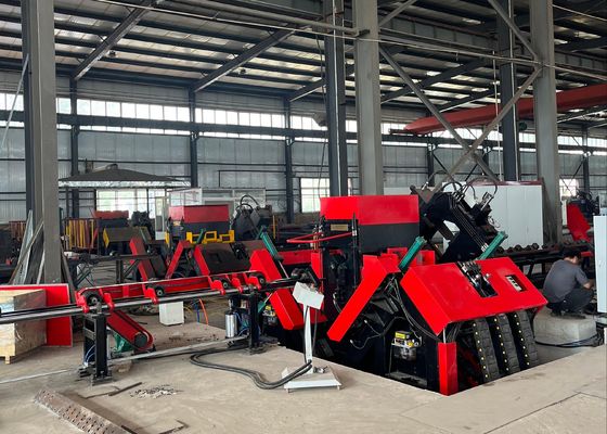 Máquina CNC de linha de ângulo de alta eficiência e automatizada para perfuração e estampagem de aço de ângulo grande