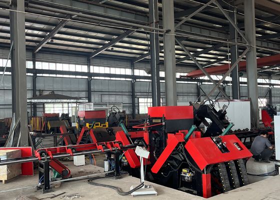 Máquina CNC de linha de ângulo de alta eficiência e automatizada para perfuração e estampagem de aço de ângulo grande