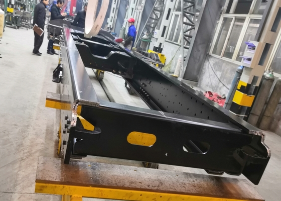 Linha de produção de punção de placas CNC de 120 toneladas de força nominal 25 módulos para caminhões de viga plana