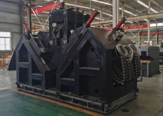 9 Axes CNC Angle Line Machine For Drilling Stamping Of Large Dimension Angle Steel Up To 14m Length