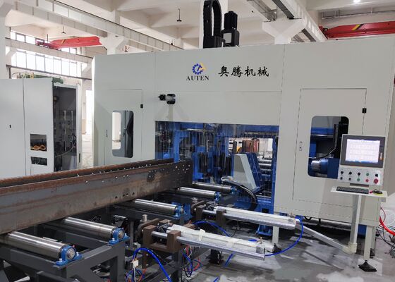 3 Main Spindle CNC 3D H Beam Band Saw Drilling Cutting Machine BT40 Model
