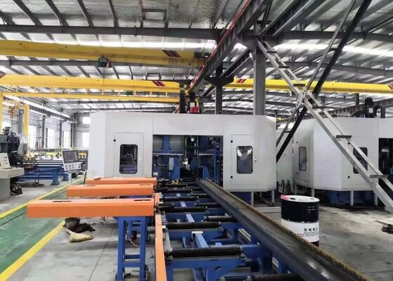 Indústria da construção de pontes CNC linha de máquina de perfuração e serração de vigas para aço de canal