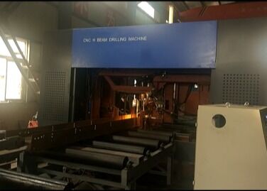 Estrutura de aço Cnc H Beam Metal Cutting PLC Motor Rolamento 55kW Potência Máquina de perfuração CNC