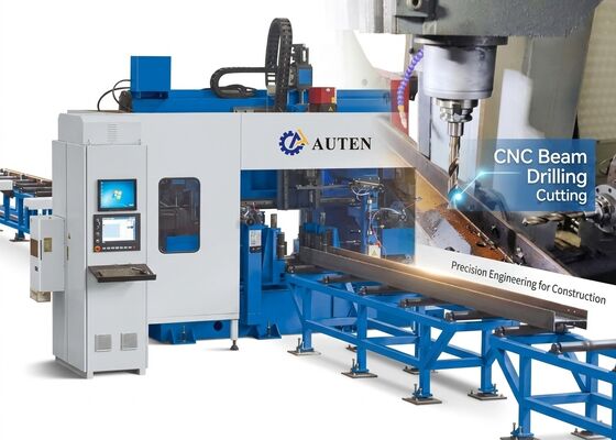 Total 3 Espindéis CNC Estrutural Beam Drilling Machine Center 11/15KW Spindle Motor Potência