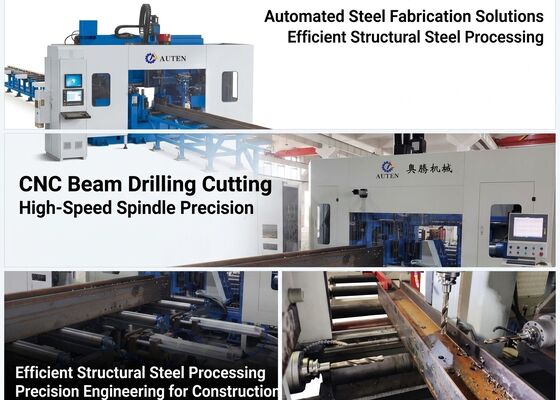 Fabricação de pontes Usar Máquina de Serra de Perforação CNC de Alta Velocidade com Função de Tesoura