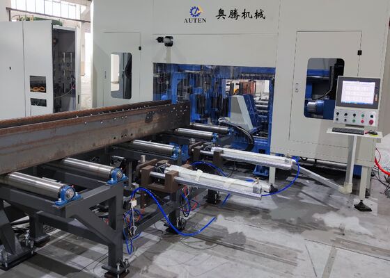Equipado com a máquina de serragem da perfuração do feixe do Cnc H de 3 eixos para a indústria da construção de aço