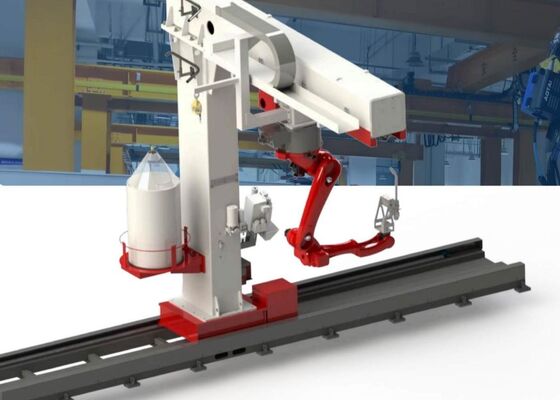 ± 0,07 mm Repetibilidade Máquina de Soldadura de Robô de Carril Invertido 180000Lux Resistência à Luz